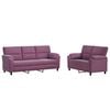 vidaXL Bankstel 2 pcs Paars fluweel