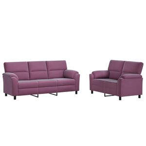 vidaXL Bankstel 2 pcs Paars fluweel