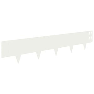 vidaXL Gazonrand 30 st 100 x 20 cm Staal Wit