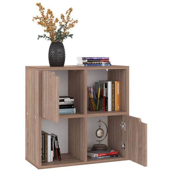 vidaXL Boekenkast 60x27,5x59,5 cm bewerkt hout grijs sonoma eikenkleur