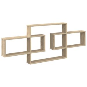 vidaXL Wandplank Sonoma Eiken 130 x 10 x 50 cm Bewerkt hout