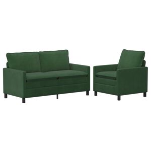 vidaXL Bankstel 2 st Jungle Groen Stof