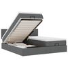 vidaXL Ottoman bed met matrassen en LED's 180x200cm stof donkergrijs