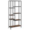 vidaXL Boekenkast 80x30x180 cm staal en bewerkt hout