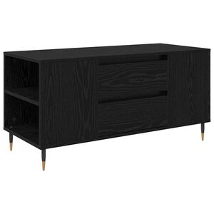 vidaXL Salontafel met lade Zwart Eiken 102 x 44,5 x 50 cm Bewerkt hout