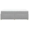 vidaXL Boxspring met matras stof lichtgrijs 120x200 cm