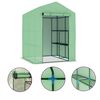 vidaXL Tuinkas met schappen 143x143x195 cm staal