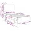 vidaXL Opslag bed met lade Grijs Sonoma 100 x 200 cm Bewerkt hout