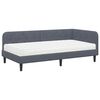 vidaXL Hoekbedframe Donkergrijs 100 x 200 cm Fluweel