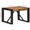 vidaXL Salontafel 50x50x35 cm massief ruw mangohout