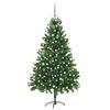 vidaXL Kunstkerstboom met verlichting en kerstballen 210 cm groen