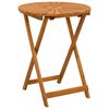 vidaXL Vouw Tuin Tafel Naturel &Oslash;60 x 75 cm Massief Acaciahout