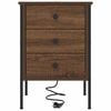 vidaXL Nachtkastje 2 pcs Bruin Eiken 42 x 41 x 61 cm Bewerkt hout