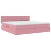 vidaXL Opbergbed met LED met matras met LED Roze 200 x 200 cm Fluweel