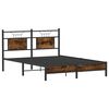 vidaXL Bedframe zonder matras hout gerookt eikenkleurig 137x190 cm