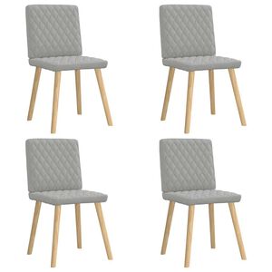 vidaXL Eetkamerstoelen 4 st stof wolk grijs