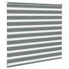 vidaXL Zebra rolgordijn 165x100 cm stofbreedte 160,9 cm donkergrijs