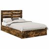 vidaXL Opslag bed met lade Gerookt eiken 135 x 190 cm Bewerkt hout