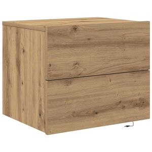 vidaXL Nachtkastje Artisan Eiken 50 x 39 x 41 cm Bewerkt hout
