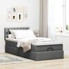vidaXL Ottoman bed met matras en LED's 90x190cm stof donkergrijs