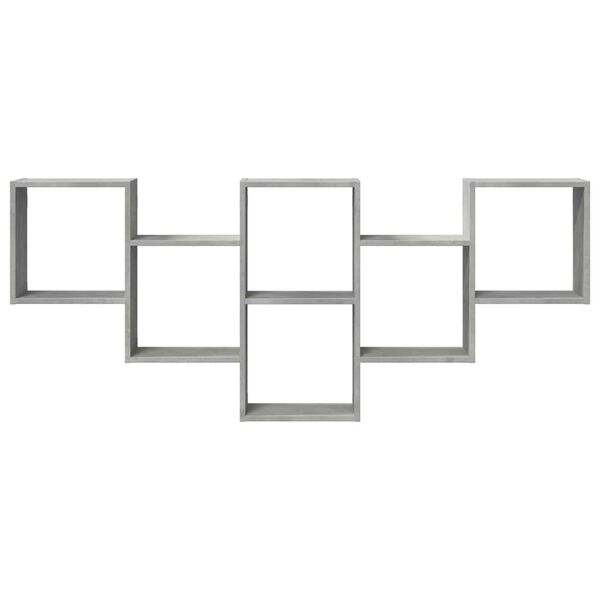 vidaXL Wandschap 159x18x66 cm bewerkt hout betongrijs