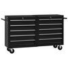 vidaXL Gereedschapswagen met 5 lades 69x33x77 cm staal zwart