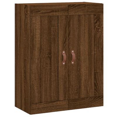 vidaXL Hoge kast 69,5x34x180 cm bewerkt hout bruin eikenkleur