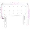 vidaXL Hoofdbord 90x5x78/88 cm fluweel lichtgrijs
