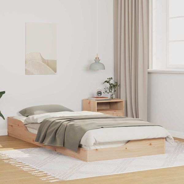 vidaXL Bedframe Bruin 80 x 210 cm Massief grenenhout