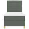 vidaXL Boxspring bed met matras Donkergrijs 90 x 200 cm Stof