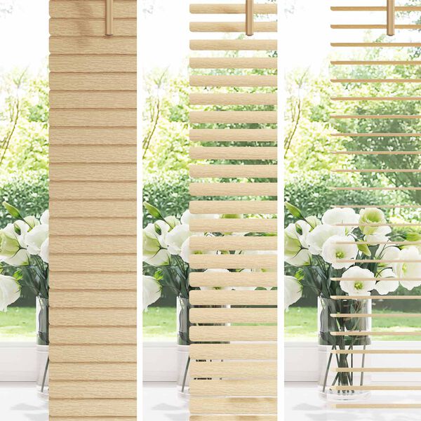 vidaXL Venetiaanse Blind Lichtbruin met Patroon 150 x 50 cm PVC