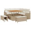 vidaXL Tuinbankenset 8 st Beige poly rattan