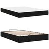vidaXL Bedframe met matras met matras 2 pcs Zwart Fluweel