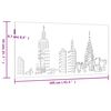 vidaXL Wanddecoratie tuin skyline-ontwerp 105x55 cm cortenstaal