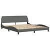 vidaXL Bedframe zonder matras "Hvar" stof donkergrijs 180x200 cm
