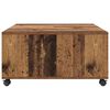 vidaXL Salontafel met lade Oudhout 75 x 75 x 38 cm Bewerkt hout