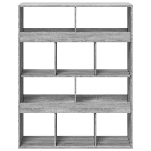 vidaXL Boekenkast 100x33x125,5 cm bewerkt hout grijs sonoma eikenkleur