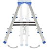 vidaXL Huishoudtrap met 3 treden dubbelzijdig 67 cm aluminium