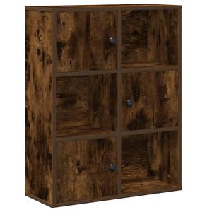 vidaXL Boekenkast 60x24x76,5 cm bewerkt hout gerookt eikenkleurig