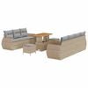 vidaXL Tuin Sofa Set met kussen met opslag 10 pcs Beige poly rattan