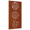 vidaXL Wanddecoratie tuin bladontwerp 105x55 cm cortenstaal