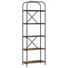 vidaXL Boekenkast 5-laags 60 x 30 x 183 cm Bewerkt hout Gerookt eiken
