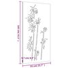 vidaXL Wanddecoratie tuin bamboe-ontwerp 105x55 cm cortenstaal
