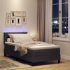 vidaXL Boxspring bed met matras met LED Donkerbruin 90 x 200 cm Stof