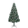 vidaXL Kunstkerstboom Groen 240 cm PVC en Staal en Kunststof