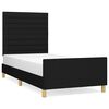 vidaXL Bedframe zonder matras 90x200 cm stof zwart