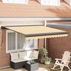 vidaXL | Uitschuifbare luifel | Blauw en Wit met Witte Frame 3 x 2,5 m
