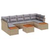 vidaXL Tuinbankenset 8 st Beige Poly riet