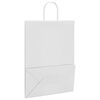 vidaXL Papieren zakken 50 st met hengsels 32x17x44 cm wit