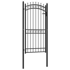 vidaXL Poort met speerpunten 100x200 cm staal zwart